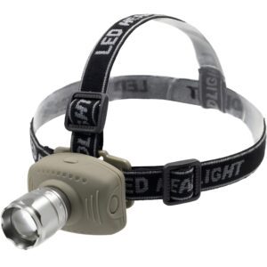 High Power  LED  Zoom Headlamp Head Swivels 90 Degrees 160 Lumens Head Strap