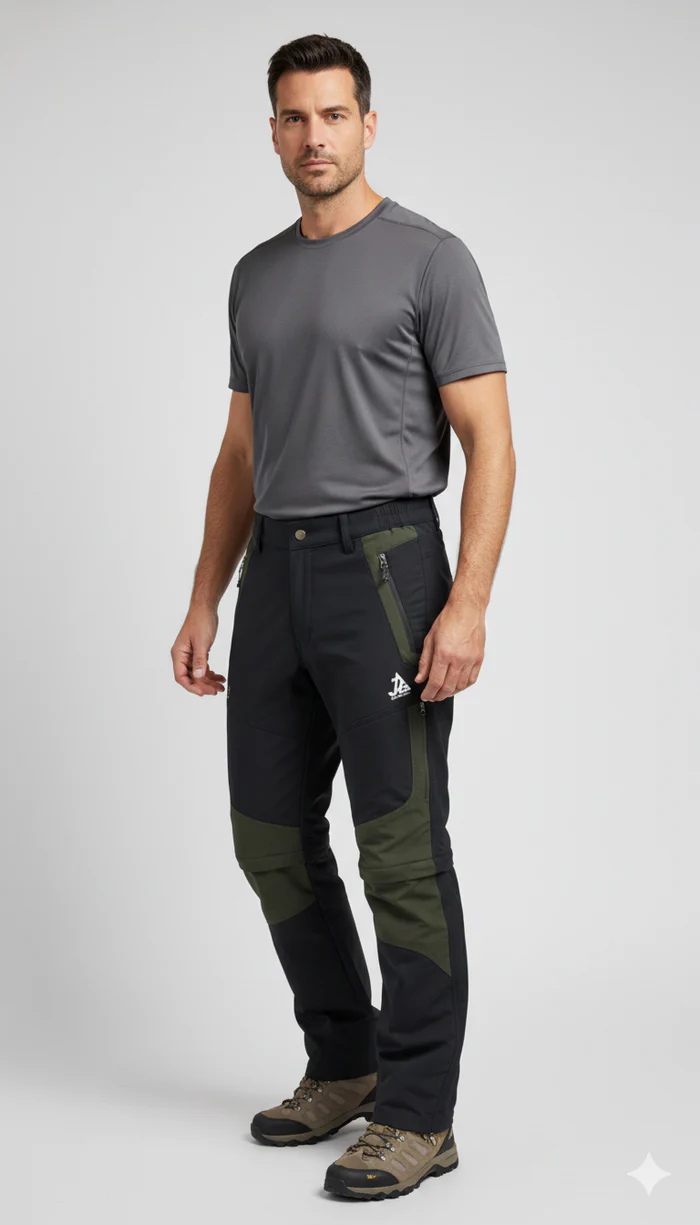 JAG Delta Convertible Trekking & Hiking Pants | Traveller Series | Quick-Dry | Unisex Design | 6 Pockets | Black Olive